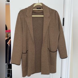 Brown blazer-sweater